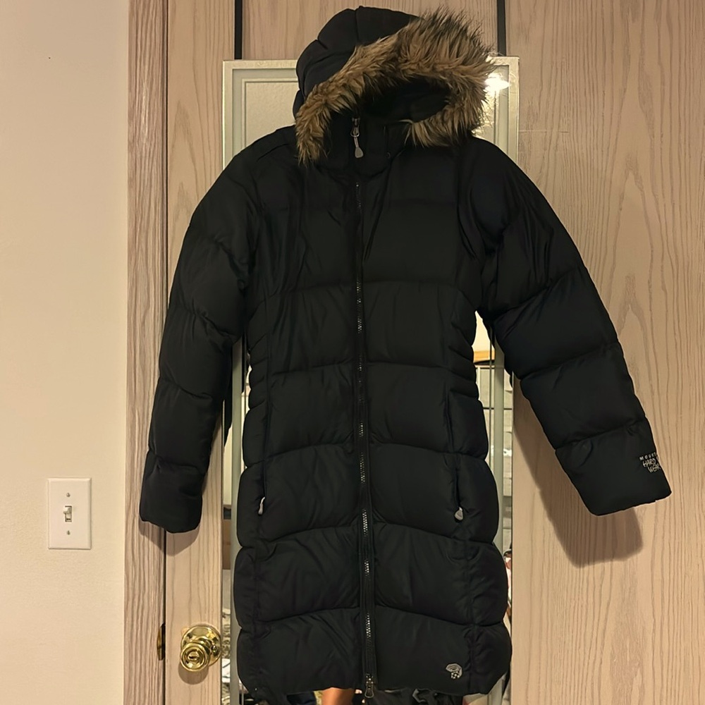 Long warm puffer coat